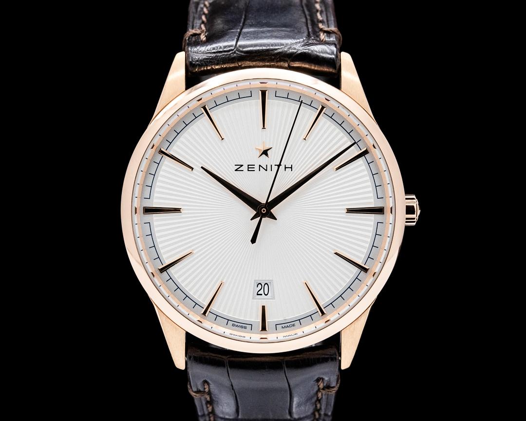 Zenith Elite Classic 18K Rose Gold Silver Dial, reference 18.3100.670/01.C920