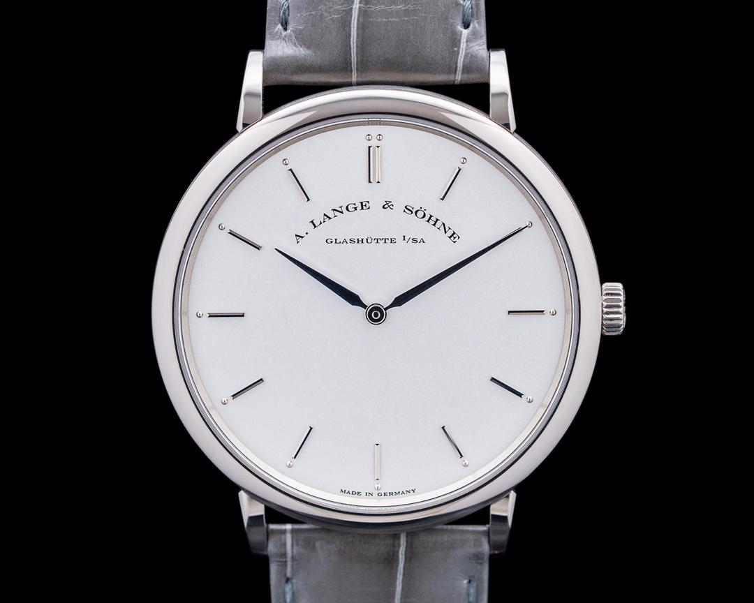 A. Lange & Söhne Saxonia Thin 18K White Gold Silver Dial, reference 211.026