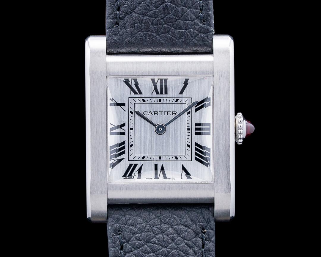 Cartier Tank Normale Platinum Silver Dial, reference WGTA0109