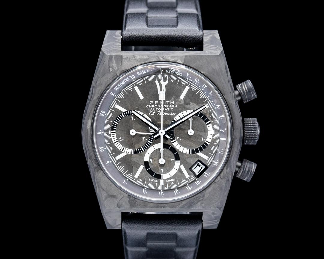 Zenith Chronomaster Revival A3818 "Cover Girl" Forged Carbon Dial 2025, reference 10.A3818.400/21.C105