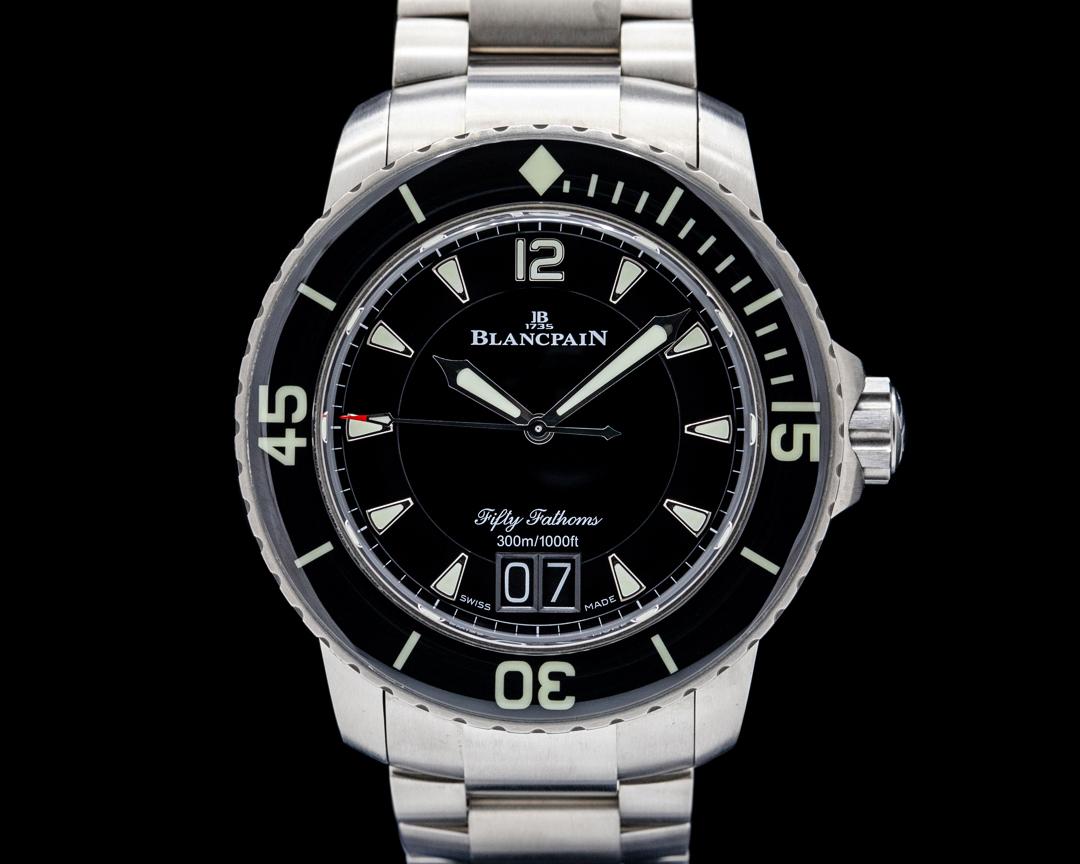 Blancpain 5050 Fifty Fathoms Grande Date Titanium Black Dial, reference 5050-12B30-B52A