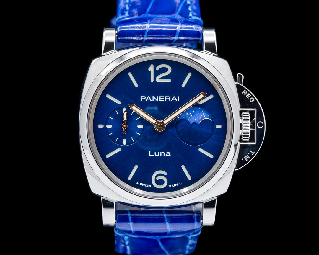 Panerai Luminor Due Luna SS Blue Dial, reference PAM01179
