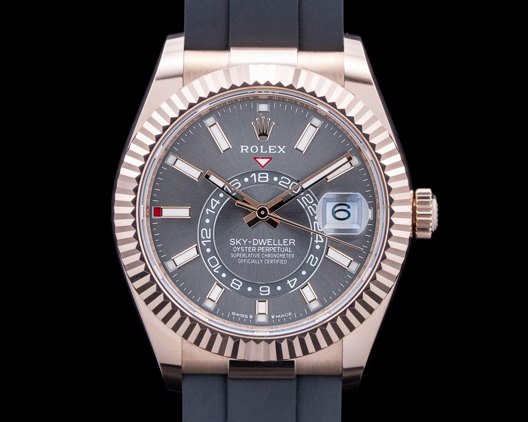 Rolex Sky Dweller 18K Rose Gold Gray Slate Dial 2026, reference 336235