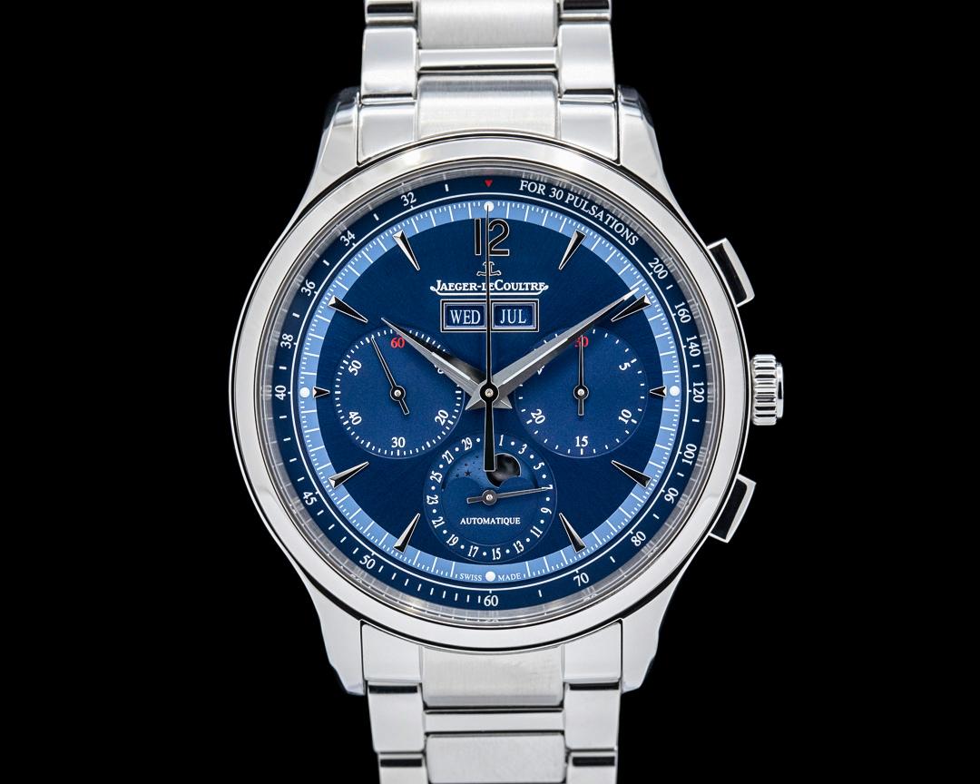 Jaeger-LeCoultre Master Control Chronograph Calendar SS Blue Dial, reference Q4138180