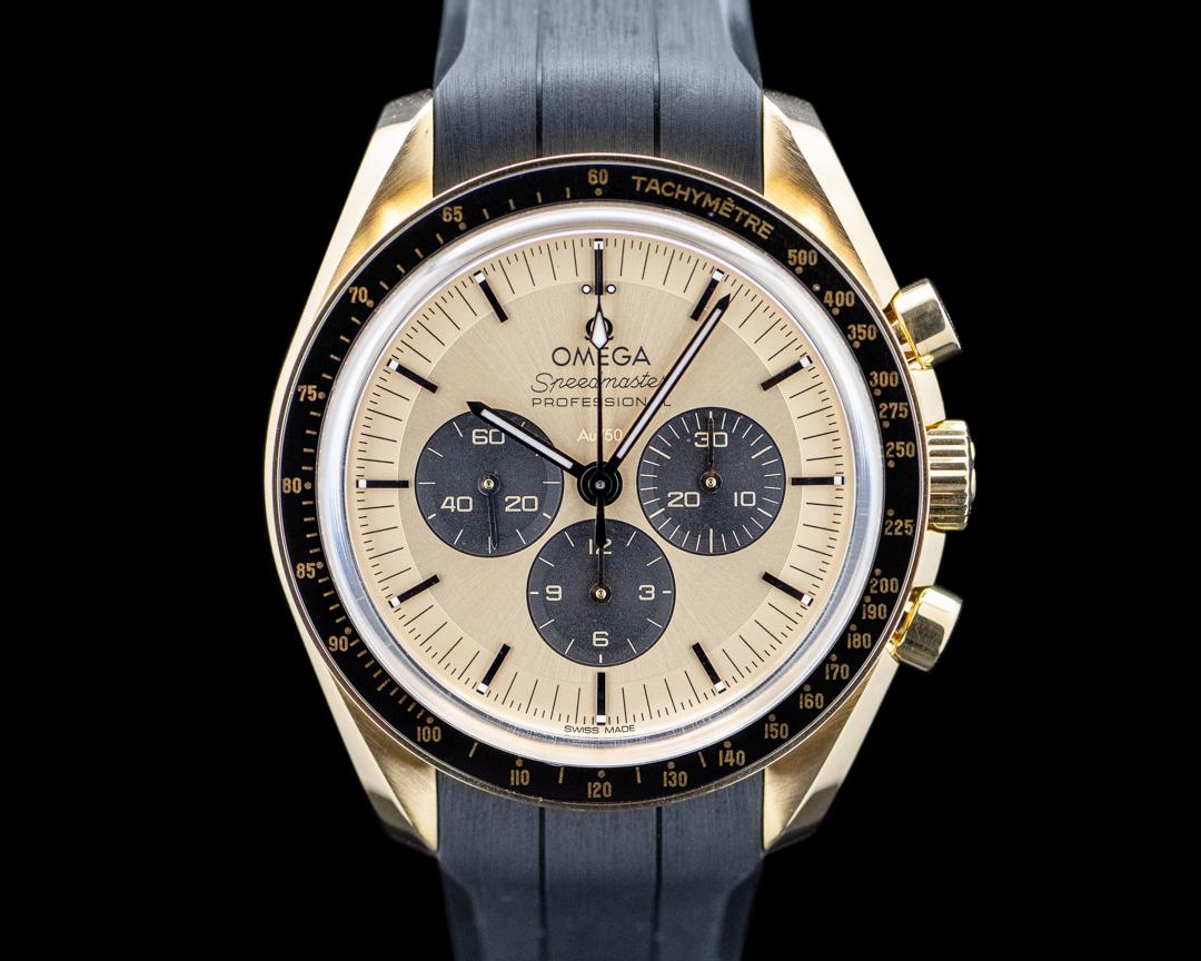 Omega Speedmaster Moonwatch Professional 18K Moonshine Gold Champagne Dial, reference 