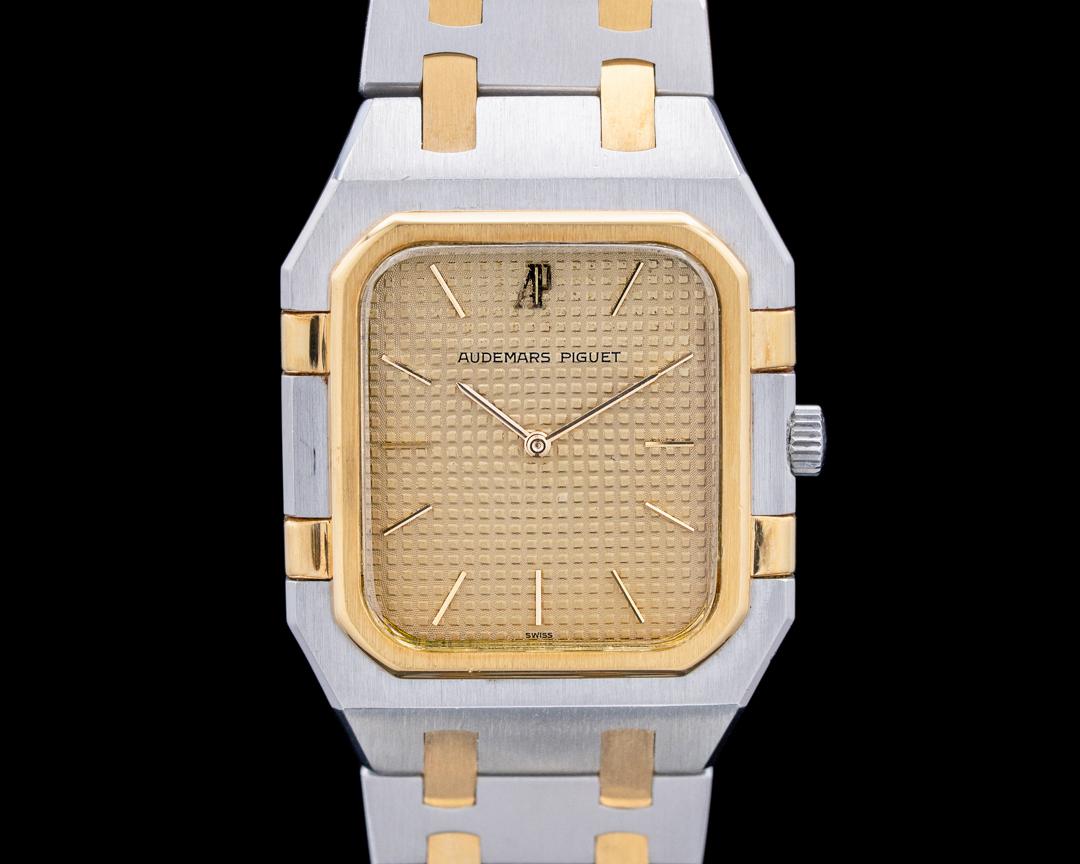 Audemars Piguet Royal Oak Rectangular Quartz SS / 18K YG Champagne Dial, reference 6009SA