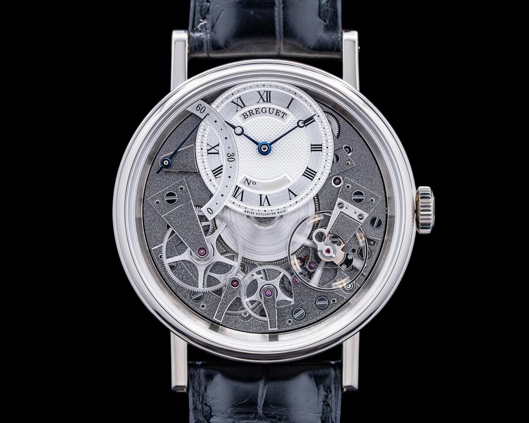 Breguet 7097BB Tradition Seconde Retrograde 18K White Gold Skeleton Dial, reference 7097BB/G1/9WU