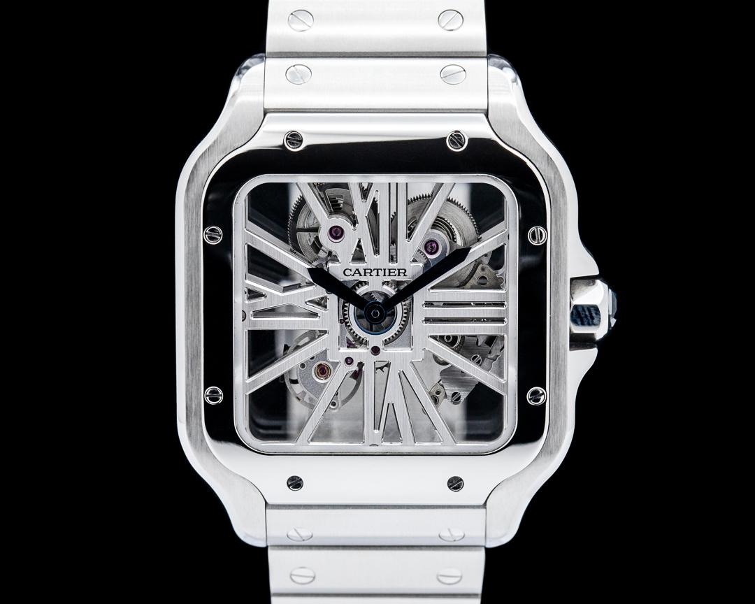Cartier Santos de Cartier Skeleton SS Skeleton Dial, reference WHSA0015