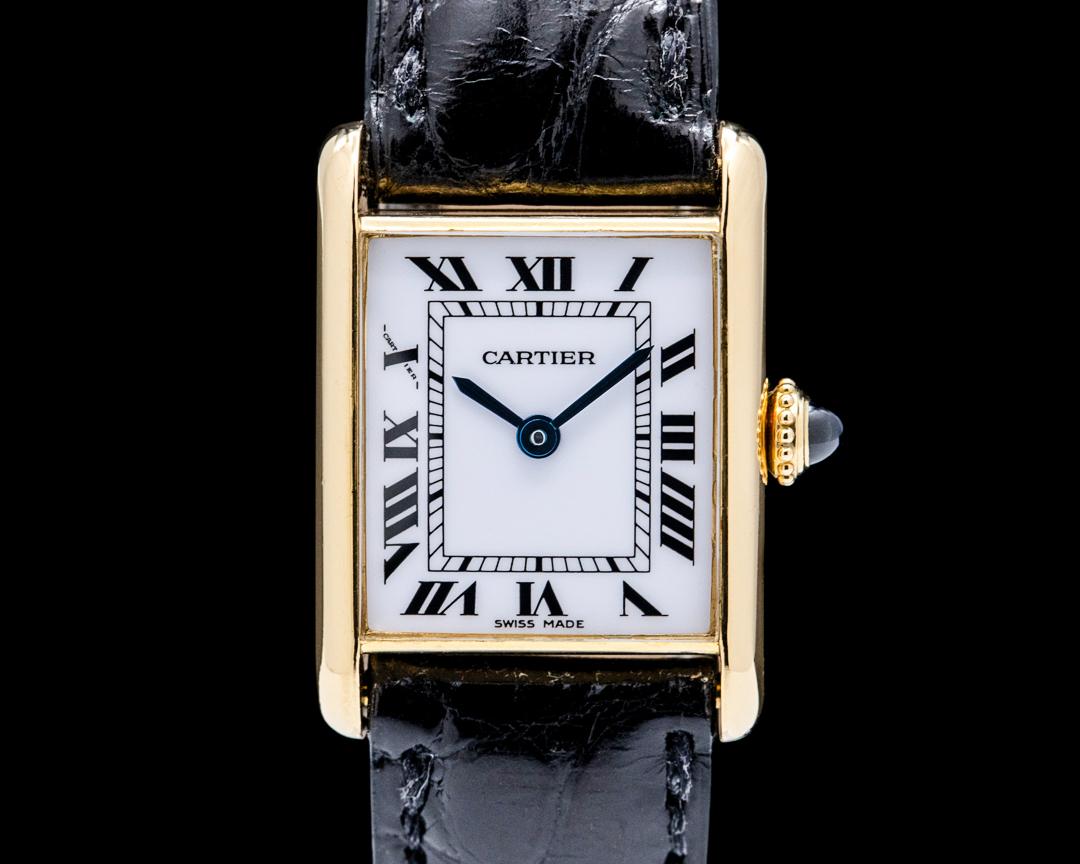 Cartier Vintage Tank Louis 18K YG White Dial, reference 67117