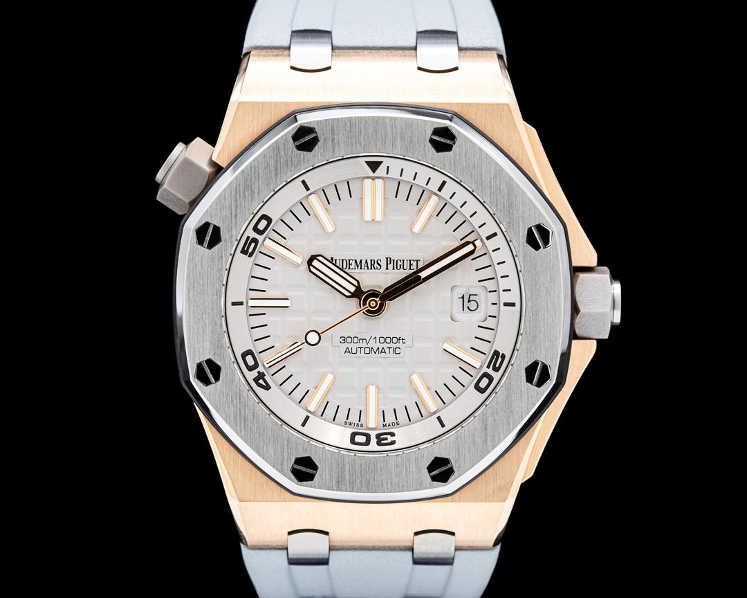 Audemars Piguet 15711OI Royal Oak Offshore Diver 18K Rose Gold Gray Dial LIMITED, reference 15711OI.OO.A006CA.01