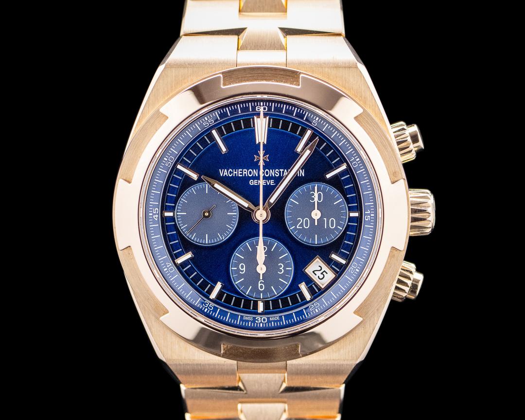 Vacheron Constantin 5500V Overseas Chronograph 18K Rose Gold Blue Dial, reference 5500V/110R-B952