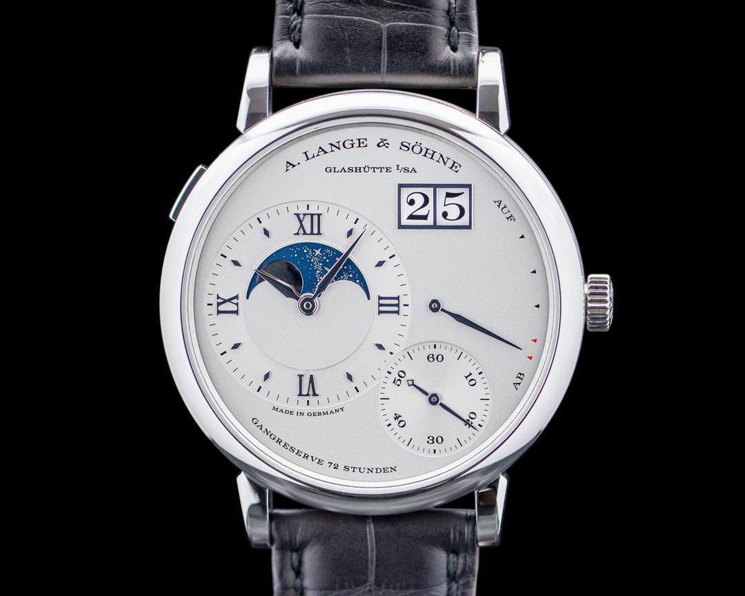 A. Lange & Söhne Grande Lange 1 Moonphase Platinum Silver Dial, reference 139.025