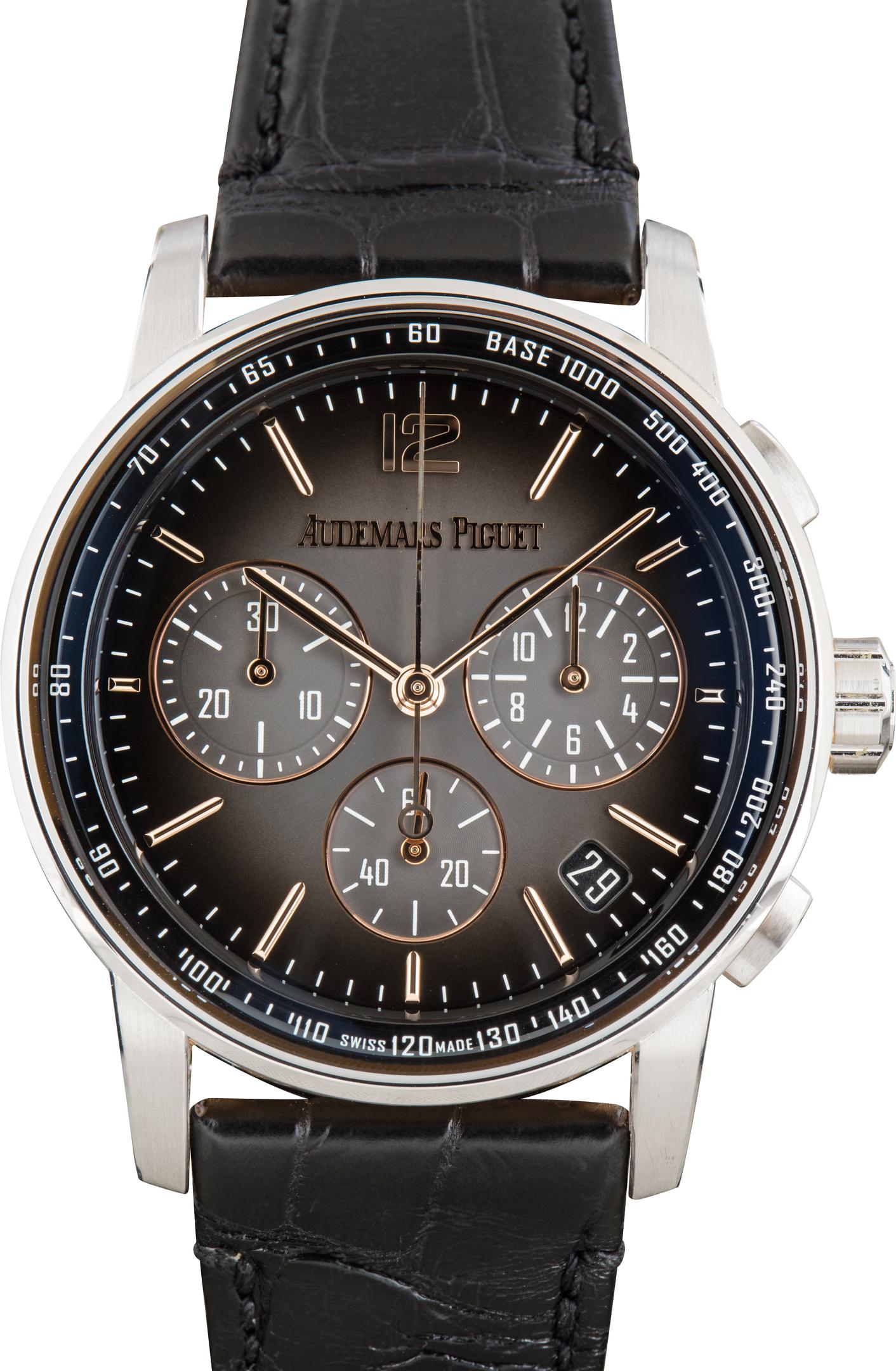 Audemars Piguet Pre-Owned Code 11.59 by Audemars Piguet Selfwinding Chronograph Grey Dial, reference 26393CR.OO.A002KB.01