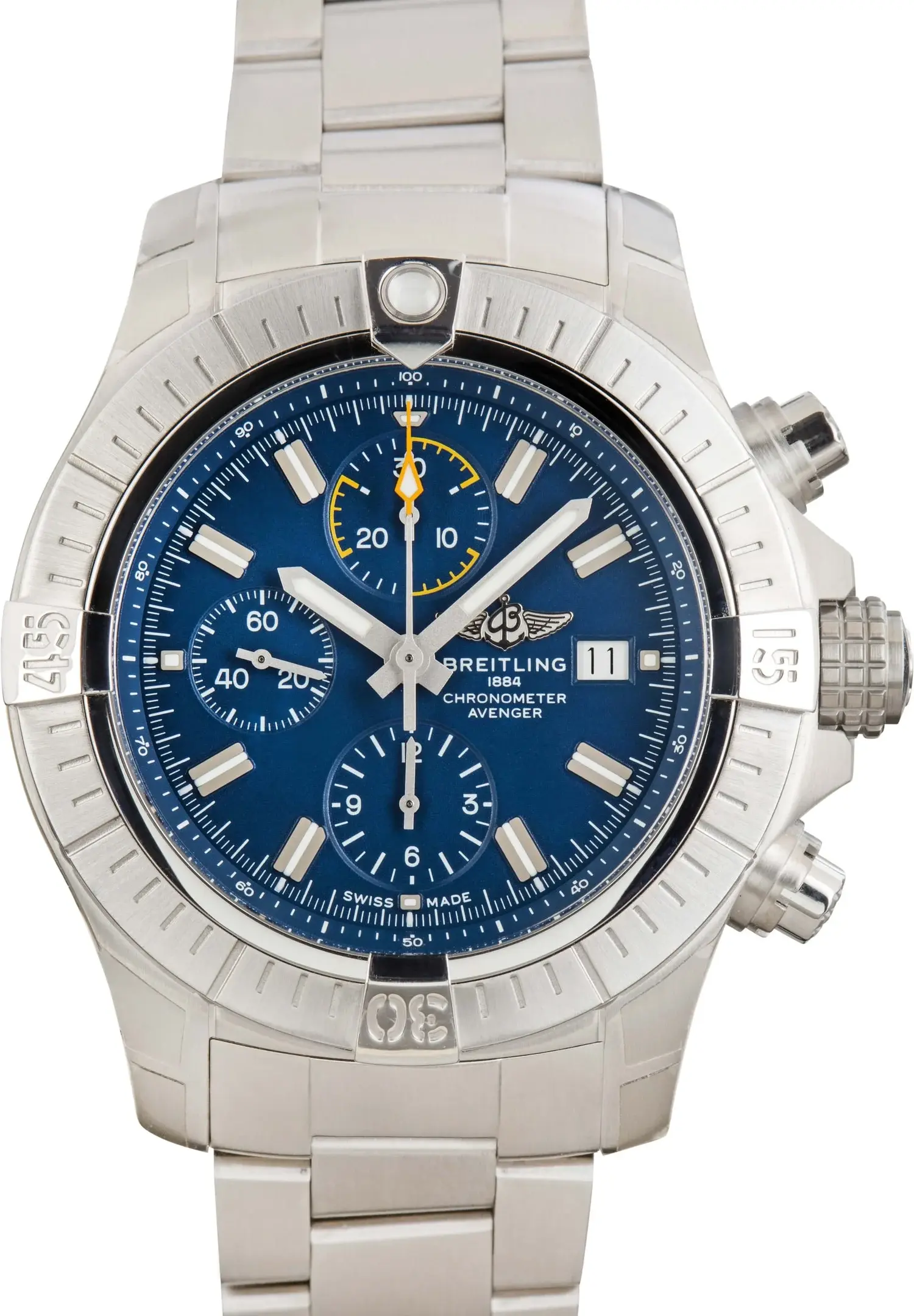 Breitling Avenger Chronograph 45 Stainless Steel Blue Dial, reference A13317101C1A1