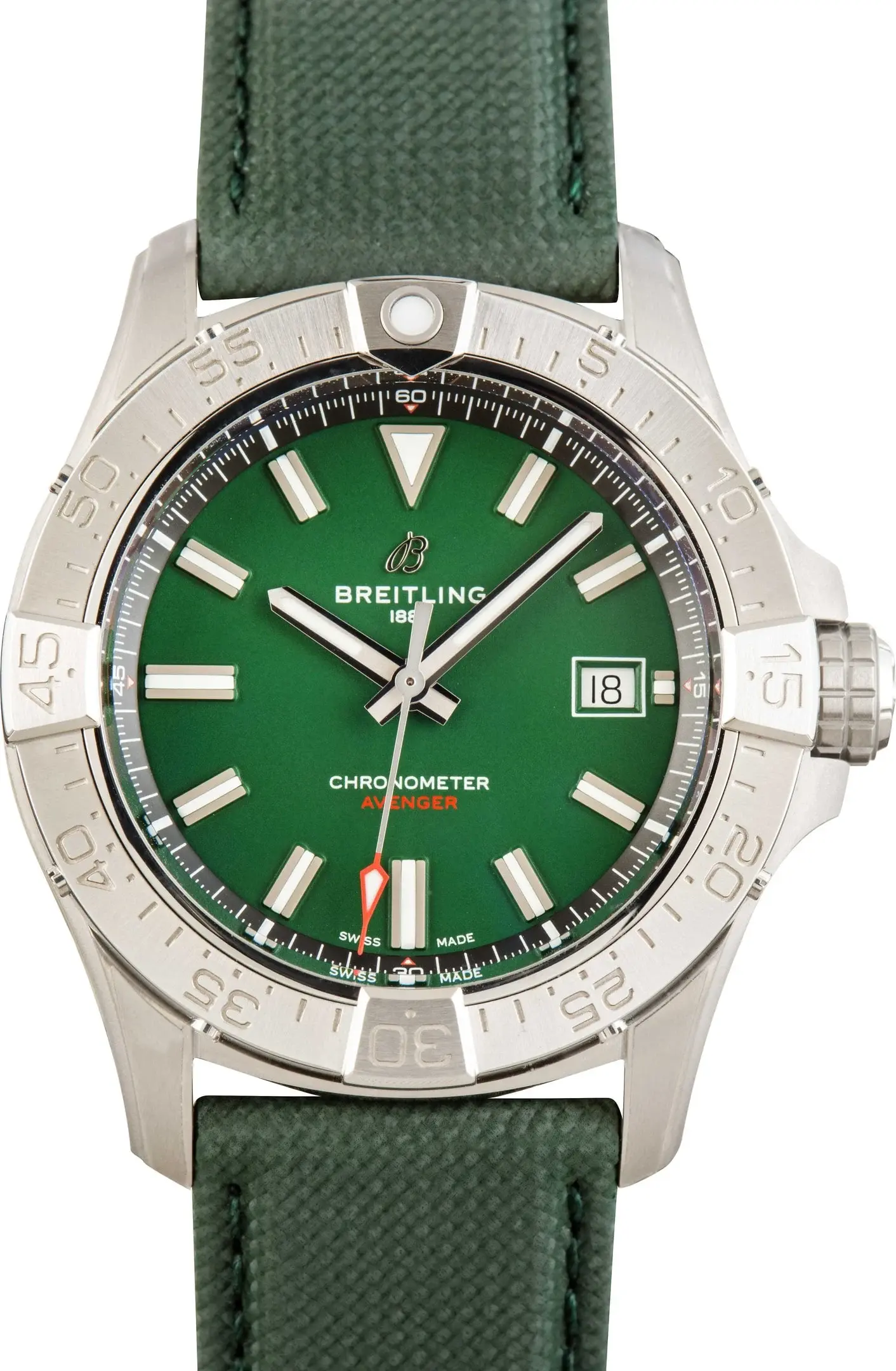Breitling Stainless Steel Avenger Automatic 42 Green Dial, reference A17328101L1X1