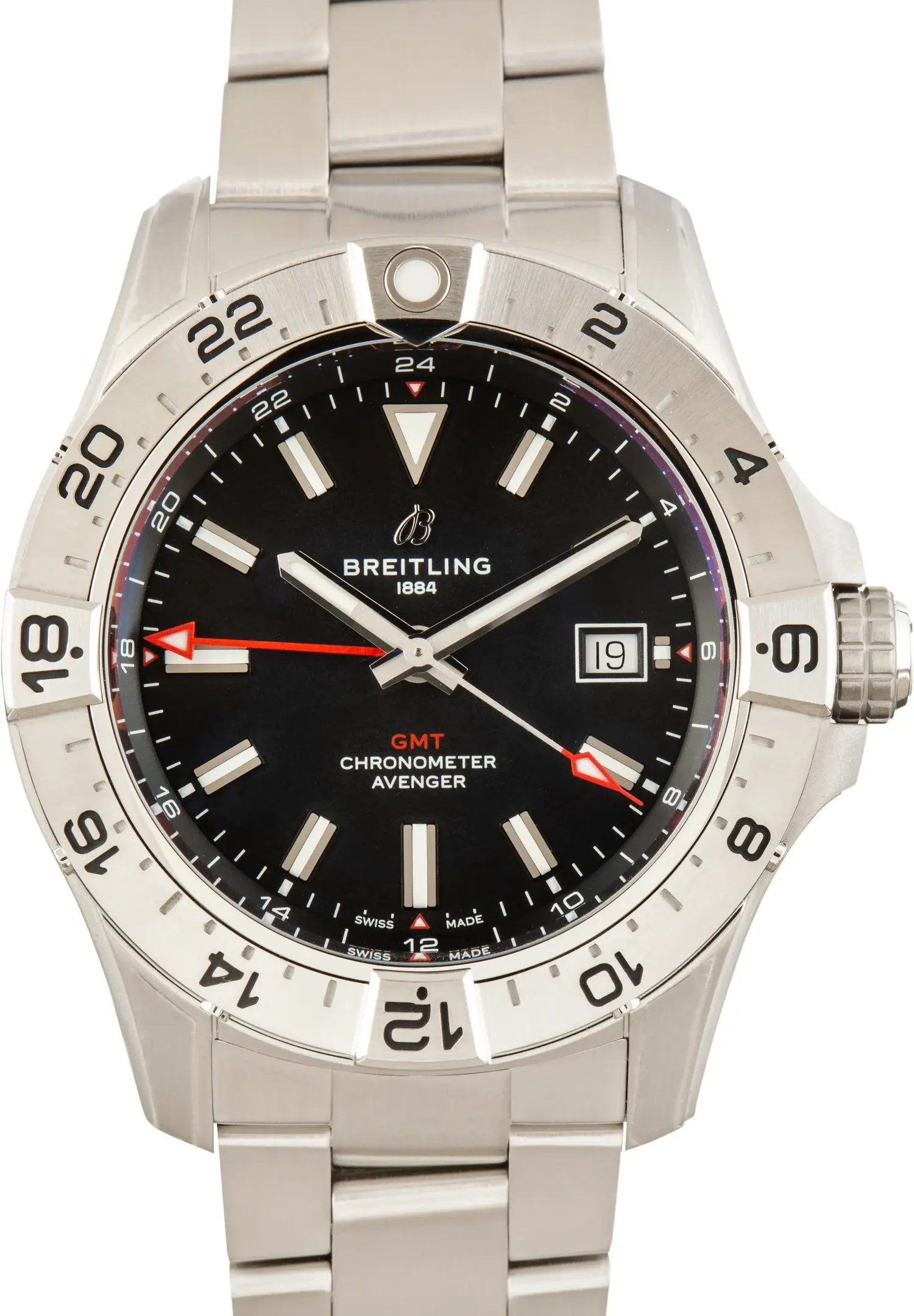 Breitling Avenger Automatic GMT 44 Black Dial, reference A32320101B1A1