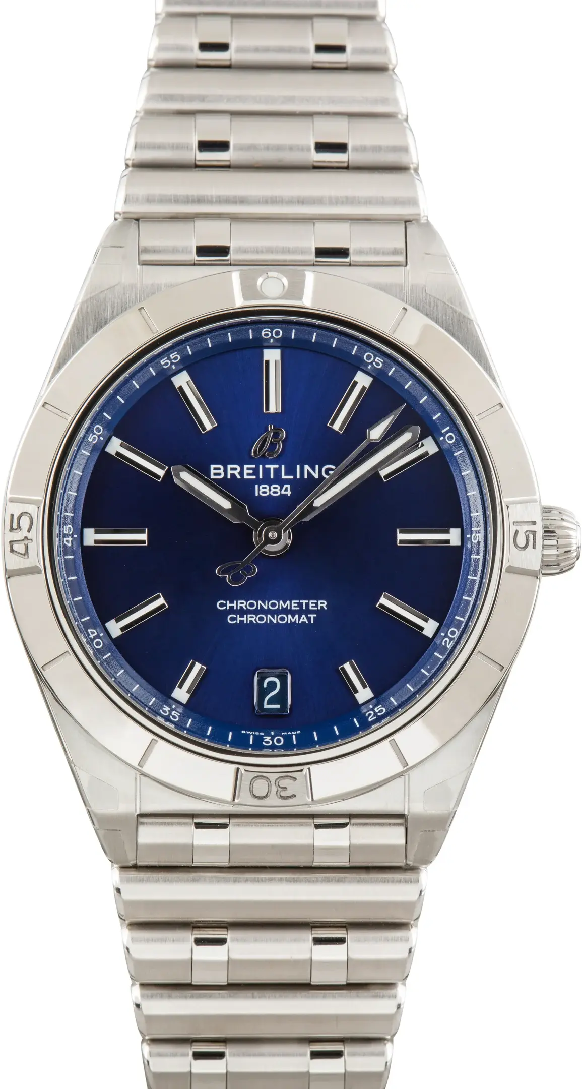 Breitling Blue Dial Chronomat Automatic 36, reference A10380101C1A1