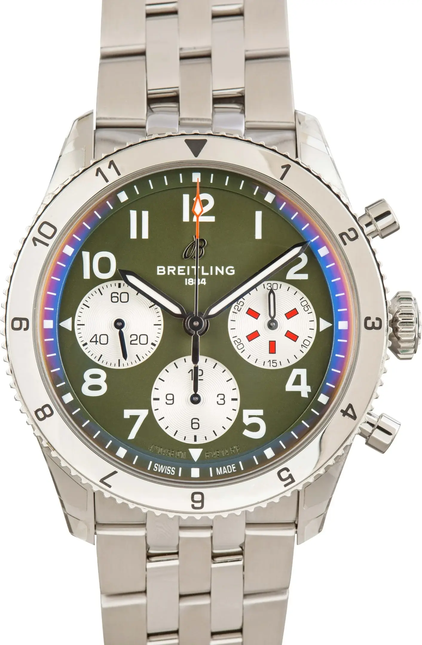 Breitling Classic AVI Chronograph 42 Curtiss Warhawk Green Dial, reference A233802A1L1A1